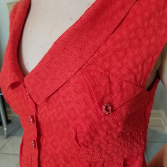 Anthropologie Red Postmark Hi-Lo dress, size 00 - Picture 3 of 6